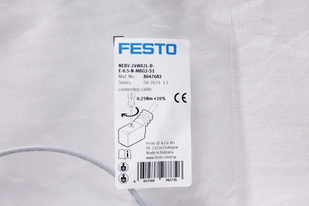 FESTO NEBV-Z4WA2L-R-E-0.5-N-M8G3-S1 8047683 Connecting Cable