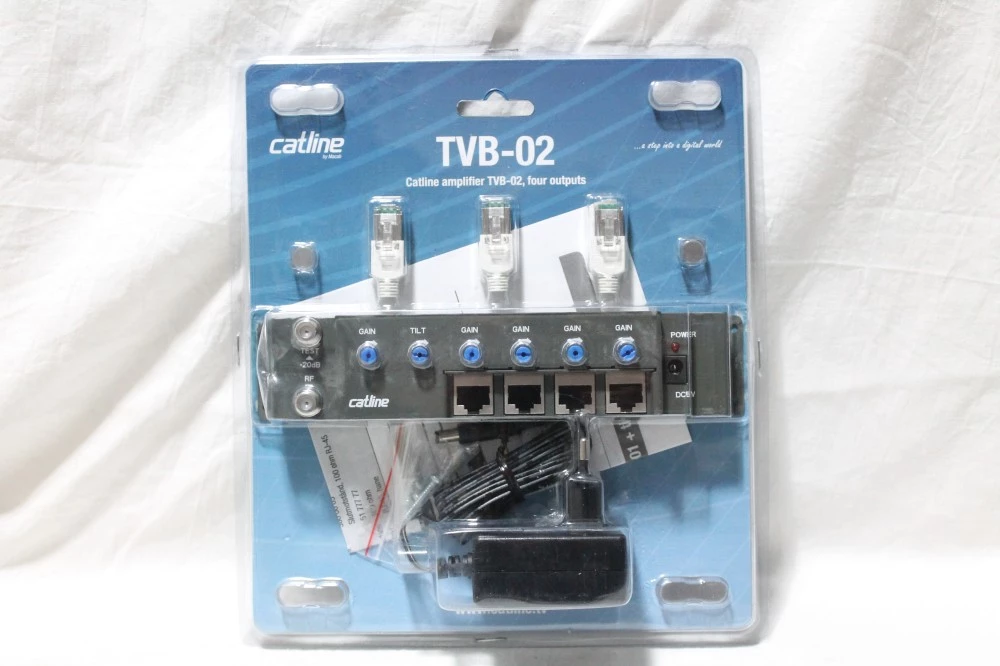Catline TVB-02 TV signal amplifier on network cable