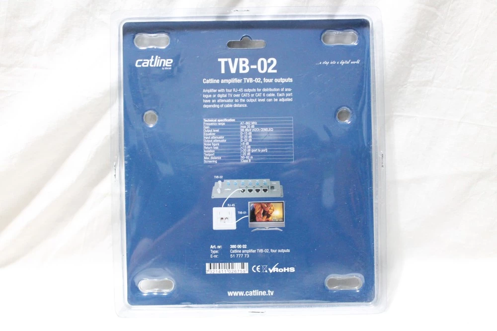 Catline TVB-02 TV signal amplifier on network cable