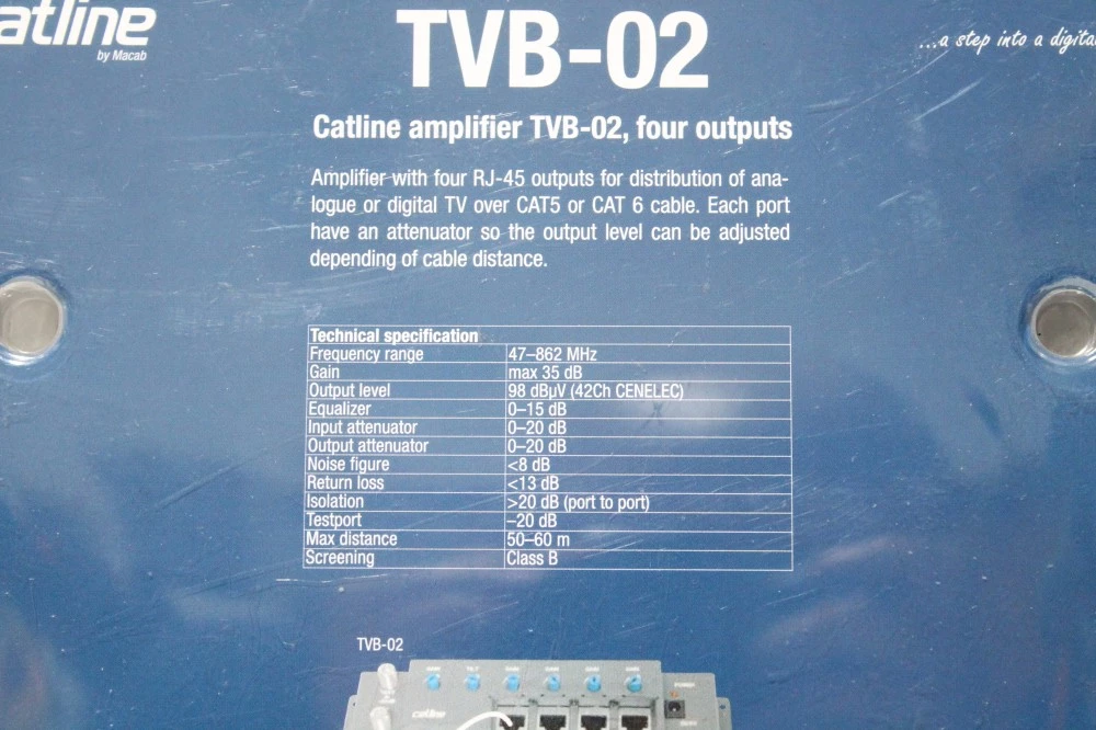 Catline TVB-02 TV signal amplifier on network cable