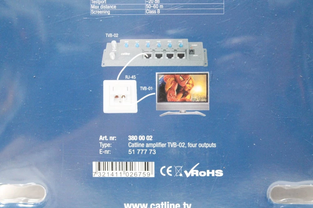 Catline TVB-02 TV signal amplifier on network cable