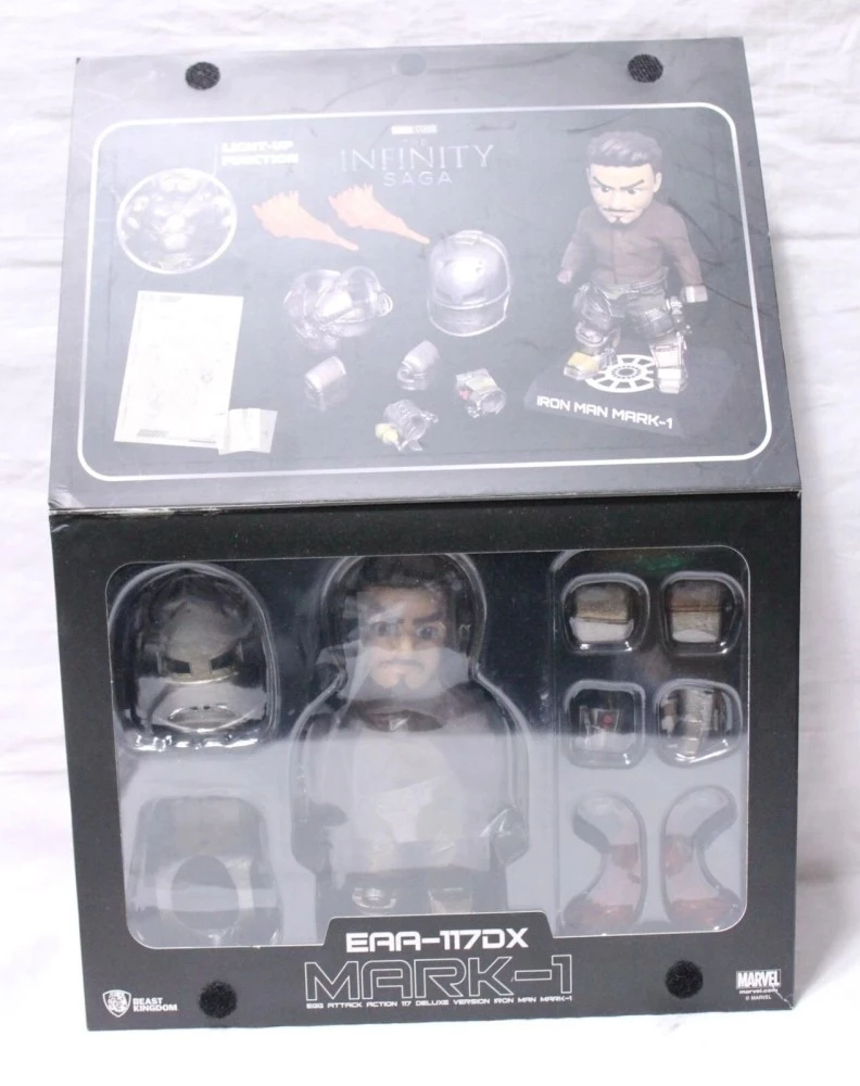 Figurine Iron Man EAA-117DX EGG Attack Action Marvel Deluxe version Mark-1 Beast Kingdom