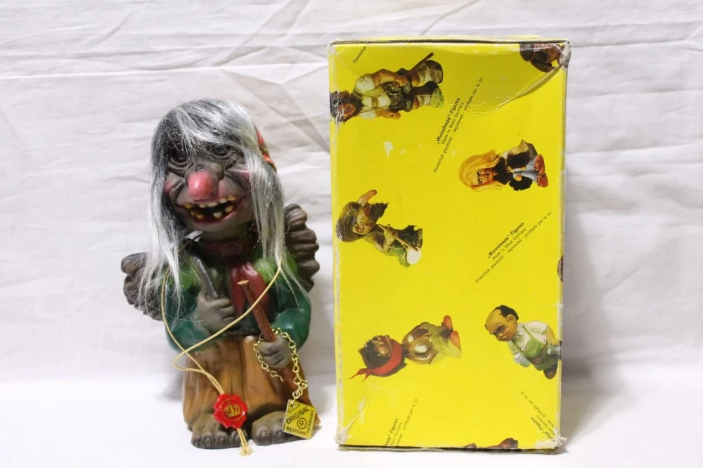 Old Figurine Wurzelsepp Voodoo Joe Bobblehead Figure vintage West Germany