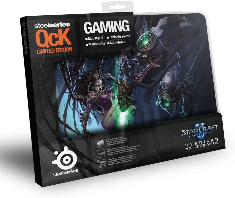 Playmat Mousepad Mouse pad Steelseries QcK StarCraft Wings Of Liberty Kerrigan vs. Zeratul 32x27 cm