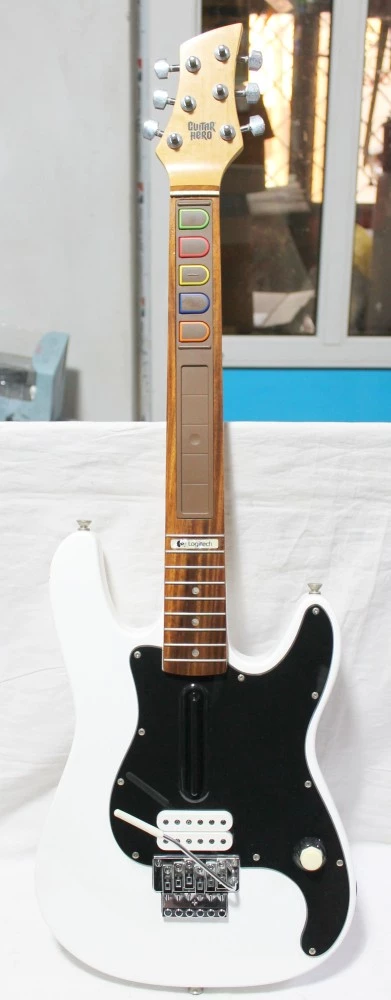 Guitar Hero Logitech wooden guitar for Nintendo Wii wireless