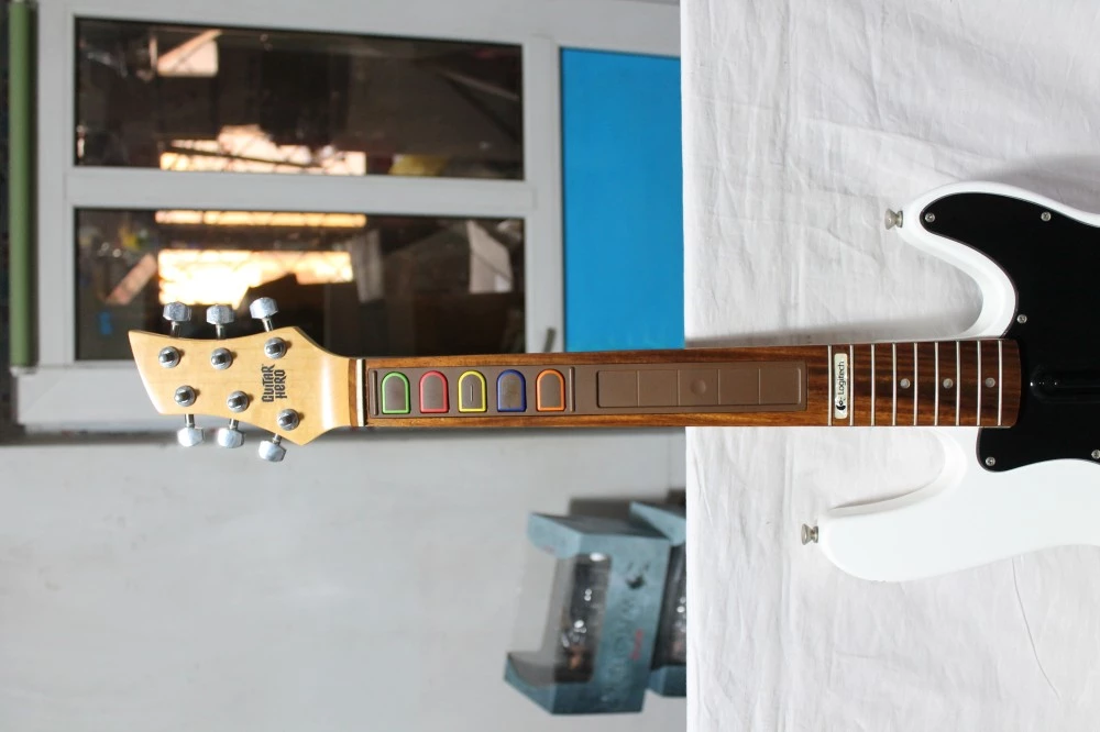 Guitar Hero Logitech wooden guitar for Nintendo Wii wireless