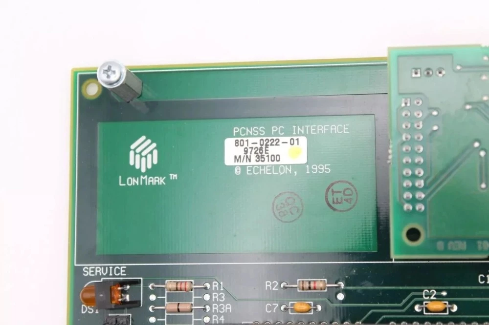 Old ISA PC board ISA PC card LonMark PCNSS PC Interface Echleon 1995 801-0222-01 Echelon LonManager PCNSS PC Interface Model 34100