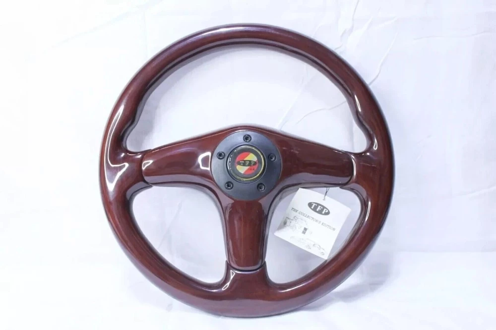 Steering wheel with wood horn TFP Mahogany wood steering wheel 330 mm GT3 collector's edition