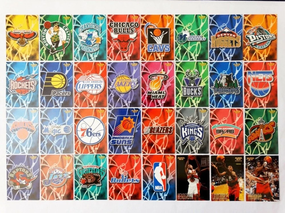 186 pcs. NBA Fleer 96 - 97 trading cards - no duplicates