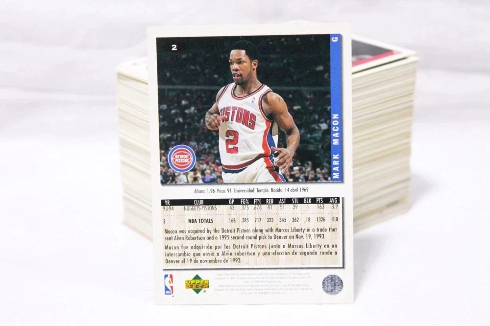168 pcs. NBA UPPER DECK 1994 trading cards - no duplicates