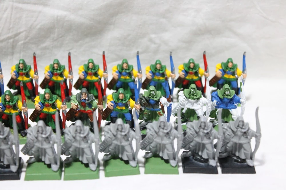 Lot of 45 figures Warhammer 1995 Games Workshop Wood Elves Citadel + box