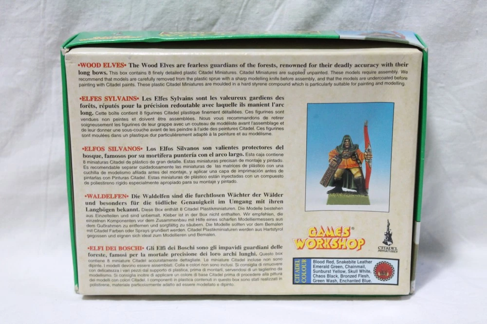 Lot of 45 figures Warhammer 1995 Games Workshop Wood Elves Citadel + box