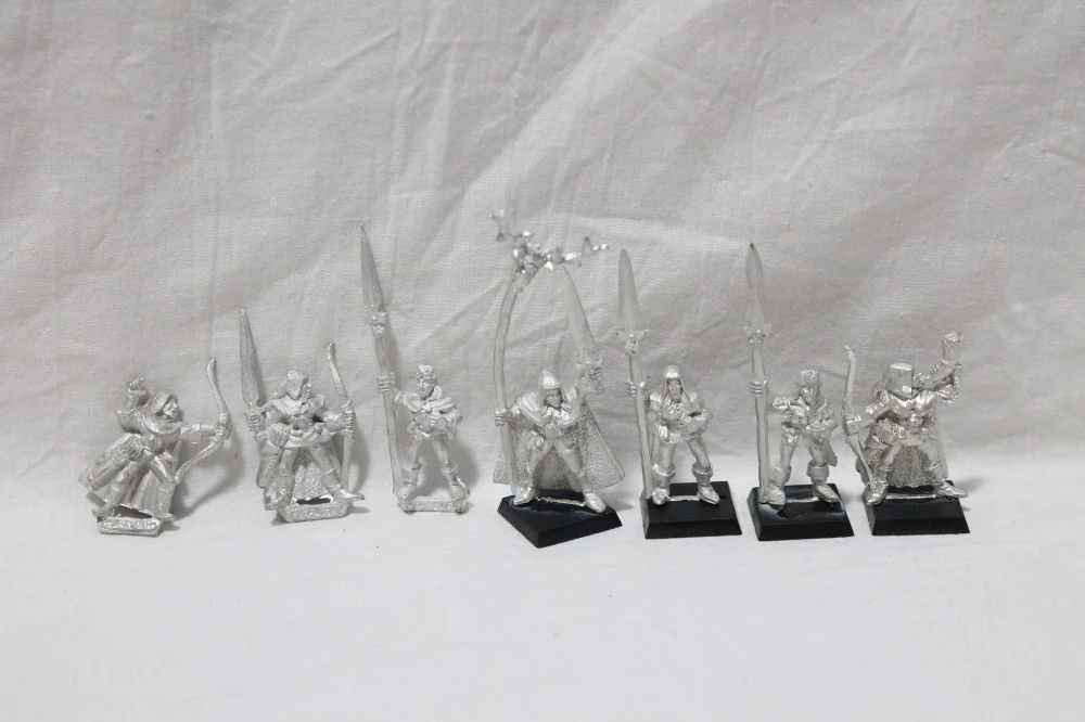 Lot of 45 figures Warhammer 1995 Games Workshop Wood Elves Citadel + box