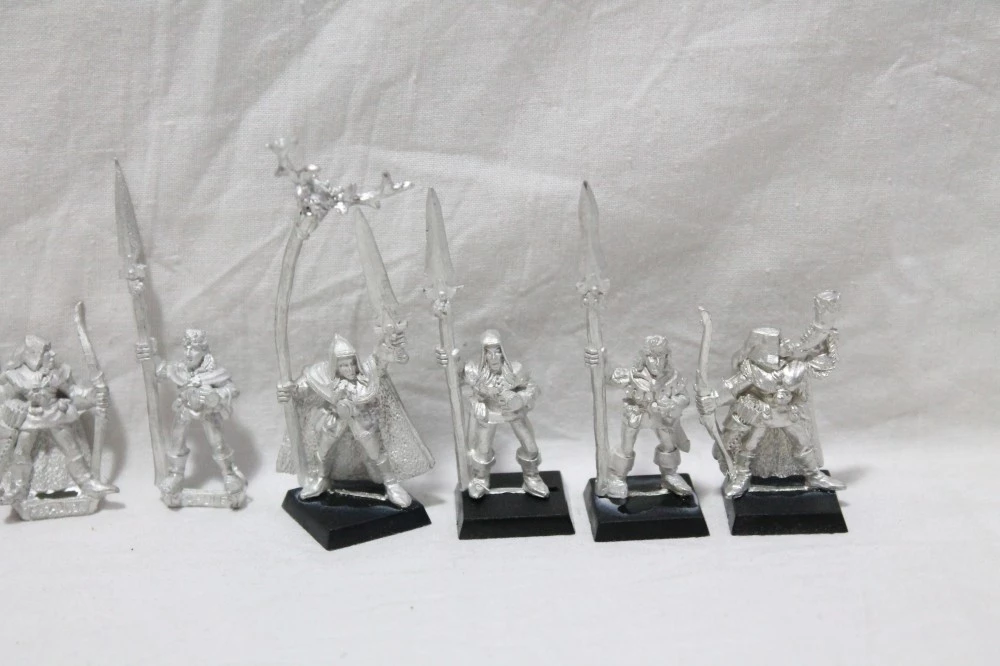 Lot of 45 figures Warhammer 1995 Games Workshop Wood Elves Citadel + box